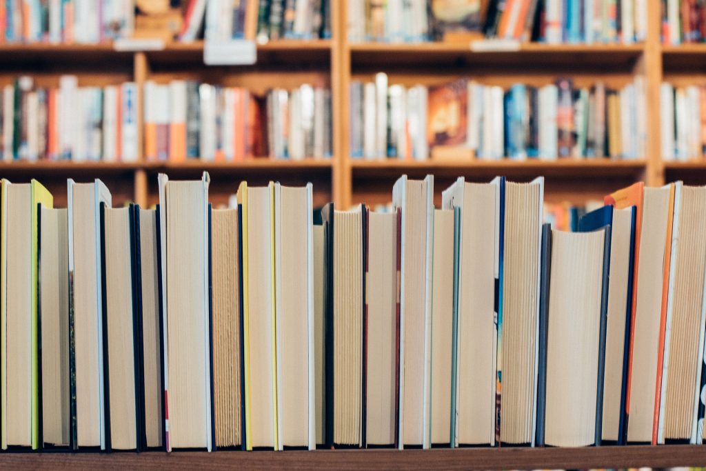 library shelves