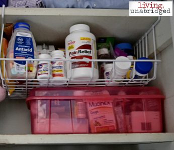 medicine shelf in closet
