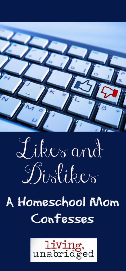 homeschool mom confesses likes and dislikes