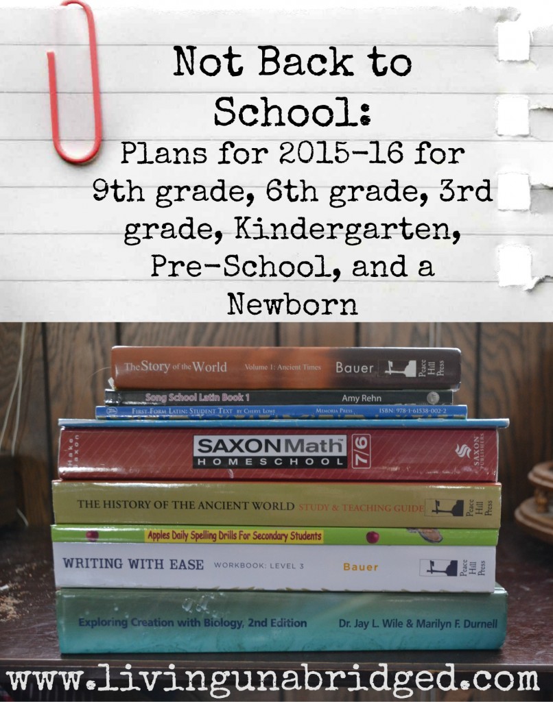 some plans and books for the 2015 school year