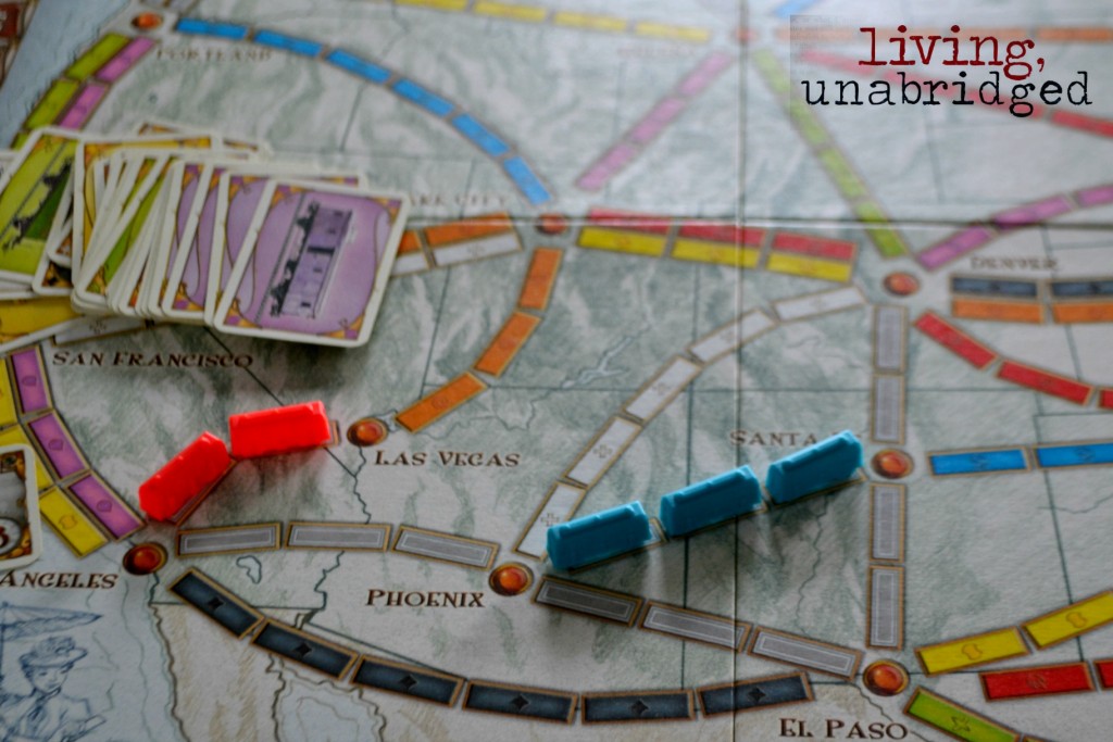 ticket to ride cards and trains