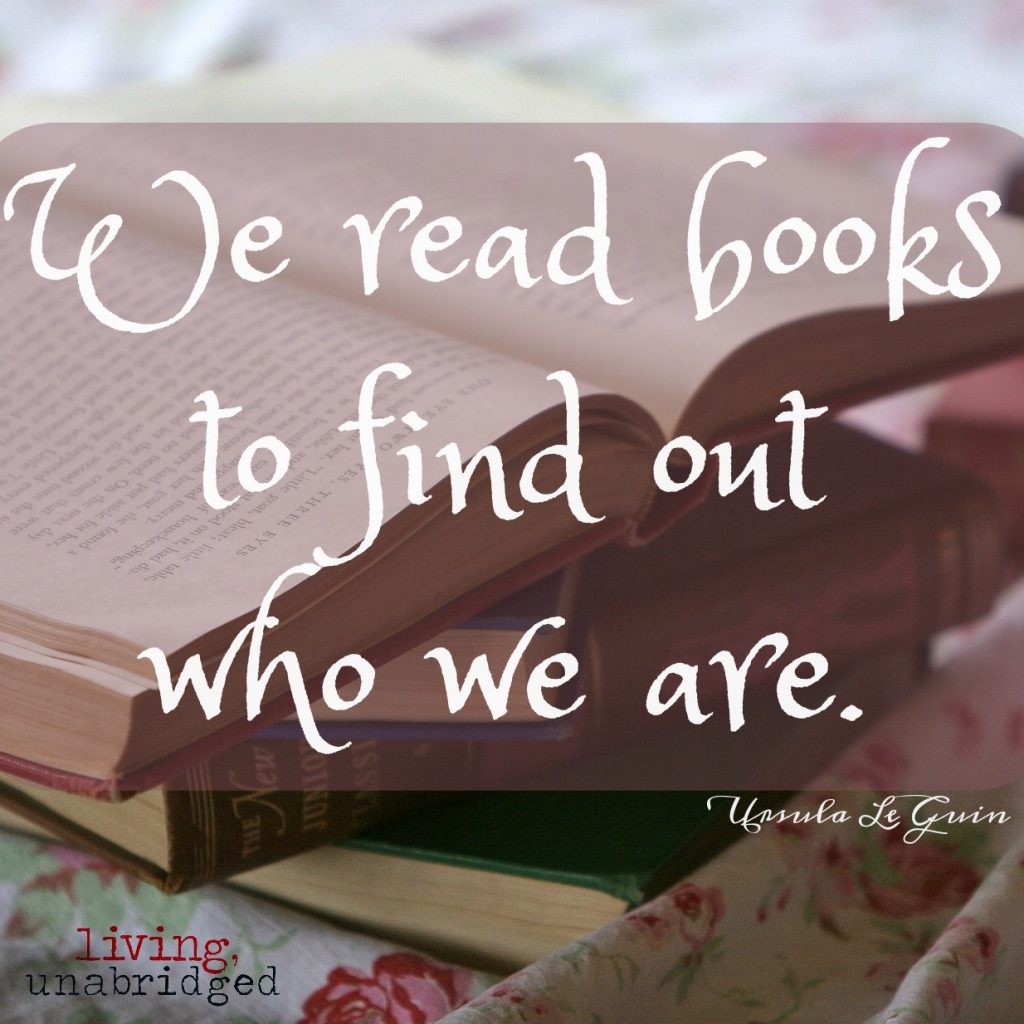 we read books to find out who we are