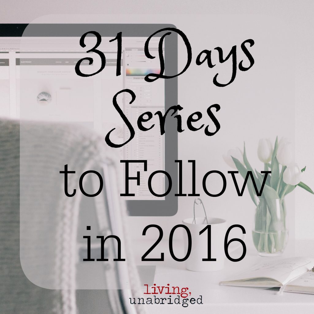 31 days series 2016