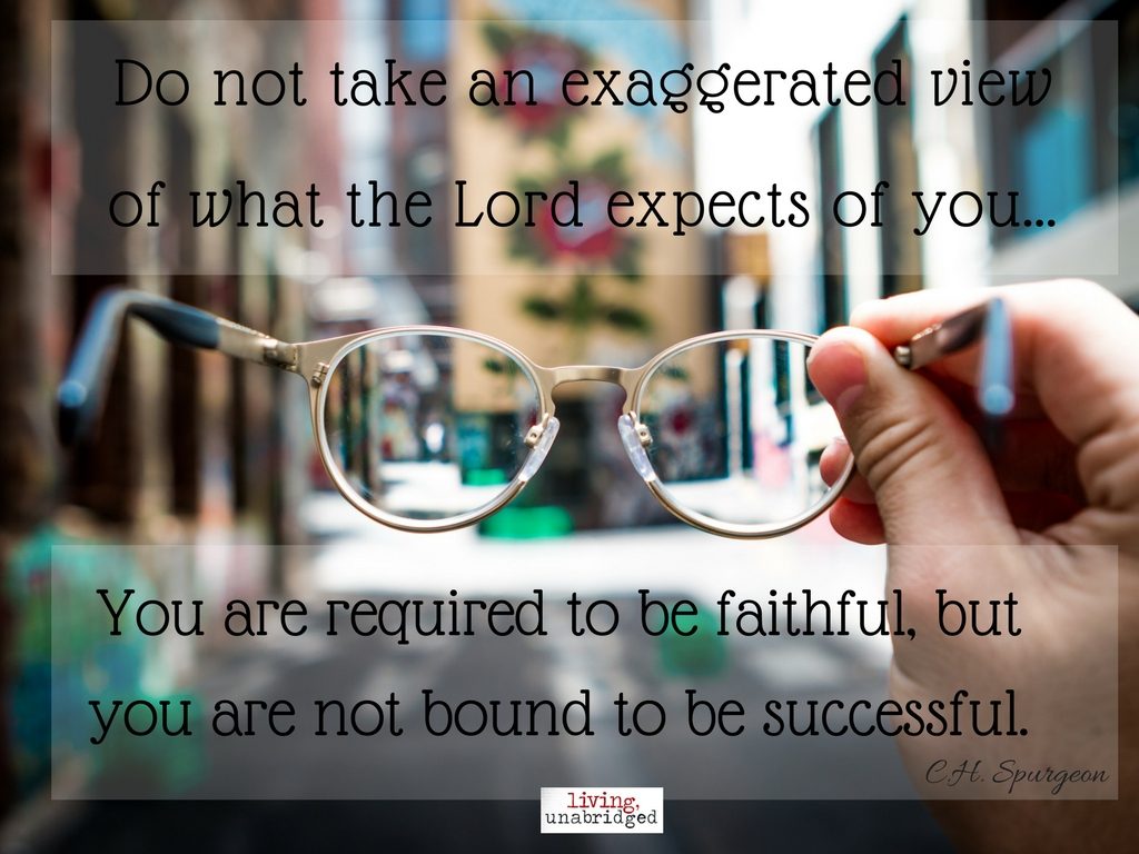 required to be faithful not successful
